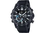 Smartwatch CASIO EDIFICE, schwarz (türkis, schwarz), Smartwatches, Armbanduhr, Herrenuhr, Bluetooth, Stoppfunktion, Weltzeit, digital