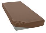 Spannbettlaken ELEGANTE "Uni Zwirn-Jersey", braun (schlamm), 1 Stk., Mako-Jersey, 140-160x190-220 28cm, Mako-Jersey, Obermaterial: 97% Baumwolle, 3% Elasthan, Bettlaken, Spannbettlaken, aus hochwertigem Garn
