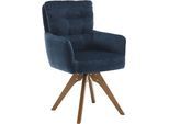 Esszimmerstuhl HOME AFFAIRE "Sant Tropez", blau (blau, natur), B:60cm H:92cm T:67cm, Stühle