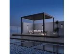 Pergola Deluxe ca. 300x400 cm Anthrazit Netzbetrieb inkl.LED