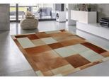 Lederteppich CALO-DELUXE "Solut 305 - Fellteppich" Gr. 6, braun, B:200cm H:8mm L:290cm, Leder, Teppiche, echtes Rinderfell, Patchwork, Wohnzimmer