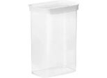 Emsa Frischhaltedose , Weiß , Kunststoff , 2,2 l , rechteckig , 9.9x23.0x16.0 cm , lebensmittelecht, luftdichter Verschluss, auslaufsicher, stapelbar , Küchenzubehör, Vorratsbehälter, Frischhaltedosen