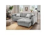 Livetastic Ecksofa , Silberfarben , Textil , Uni , Füllung: Schaumstoff,Schaumstoff , Ottomane rechts, L-Form , 250x190 cm , Wohnzimmer, Sofas & Couches, Wohnlandschaften, Ecksofas mit Schlaffunktion