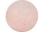 Teppich MERINOS "Loft 37", rosa (blush), H:16mm Ø:200cm, Polyester, Teppiche, Teppich, Kunstfellteppich besonders weich und kuschelig, Fell Haptik