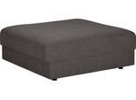 Polsterhocker TRENDMANUFAKTUR "Bourbon", grau (smoked pearl), B:114cm H:43cm T:114cm, 100% Polyester, Hocker, Polsterhocker, In verschiedenen Größen erhältlich