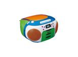 Lenco SCD-971 - Portable FM radio CD/Cassette player - Multi colour - FM - Stereo