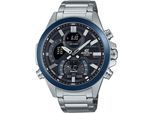 Smartwatch CASIO EDIFICE, silber (edelstahlfarben, blau, schwarz), Smartwatches, Armbanduhr,Herrenuhr,Bluetooth,Stoppfunktion,Weltzeit,Edelstahlarmband
