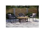 Ambia Garden Loungetisch , Akaziefarben , Holz, Metall , Akazie , vollmassiv , rechteckig , 115x46x65 cm , FSC 100% , wetterfest , Gartenmöbel, Gartentische