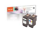 Peach C540 XLBK 2 Druckköpfe XL (bk, col) ersetzt Canon PG-540XLBK, CL-541XLC, 5222B005, 5226B004 für z.B. Canon Pixma TS 5150, Canon Pixma TS 5151 (wiederaufbereitet)