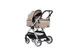 Chipolino Kombikinderwagen 2 in 1 Vista Wickeltasche, Fußabdeckung, Korb, Gurt beige