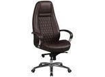 Mid.you Chefsessel , Braun , Leder , Echtleder, Kombination Echtleder/Lederlook , Rindleder , Sternfuß , 68x130x68 cm , Wippfunktion, Wippmechanik mit Härtegradeinstellung, Sitzfläche 360° drehbar, inklusive Armlehnen , Büromöbel, Bürostühle, Chefsessel