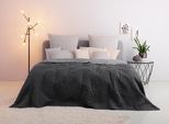 Tagesdecke MY HOME "Amanda gesteppte Tagesdecke, in diversen Grössen erhältlich", grau (anthrazit, grau), B:240cm L:250cm, Kunstfaser, Tagesdecken, Tagesdecke