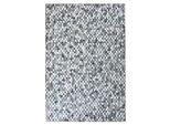 Teppich GINO FALCONE "SERENA 78", blau, B:50cm H:7mm L:80cm, Polyester, Teppiche, Teppich, gedruckte Felloptik, ideal im Wohnzimmer & Schlafzimmer