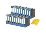 Schäfer Shop Select Ordner, blau, DIN A4, 80 mm, 20 Stück + GRATIS Kopierpapier