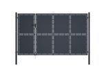 vidaXL Gartentor Stahl 350 x 150 cm Anthrazit