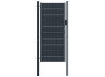 vidaXL Zauntor PVC und Stahl 100x164 cm Anthrazit