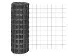vidaXL Eurozaun Stahl 25 x 1 m Grau
