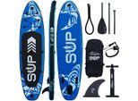 Standup Paddle Board SUP, inkl. umpfangreichen Zubehör, Paddel und Hochdruckpumpe, Farbe Blau in Größe 305 x 76 x 15cm