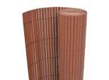 vidaXL Gartenzaun Doppelseitig PVC 90 x 500 cm Braun