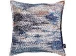 Dekokissen DONE. "Glam Colour", blau (blau, rost, silber, meliert), B:65cm L:65cm, Polyester, Dekokissen_Sitzkissen_Kissenhüllen, Reißverschluss, Ohne Füllung, meliert