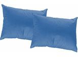 Dekokissen WIRTH "SUNBONE" Gr. 2, blau (blau, gemustert unifarben), B:50cm L:50cm, Polyester, Dekokissen_Sitzkissen_Kissenhüllen, Kissenhülle ohne Füllung, 2 Stück
