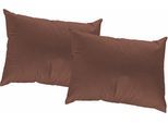 Dekokissen WIRTH "SUNBONE" Gr. 2, braun (braun, gemustert unifarben), B:50cm L:50cm, Polyester, Dekokissen_Sitzkissen_Kissenhüllen, Kissenhülle ohne Füllung, 2 Stück