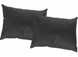 Dekokissen WIRTH "SUNBONE" Gr. 2, schwarz (schwarz, gemustert unifarben), B:50cm L:50cm, Polyester, Dekokissen_Sitzkissen_Kissenhüllen, Kissenhülle ohne Füllung, 2 Stück