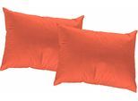 Dekokissen WIRTH "SUNBONE" Gr. 2, orange (terrakotta, gemustert unifarben), B:50cm L:50cm, Polyester, Dekokissen_Sitzkissen_Kissenhüllen, Kissenhülle ohne Füllung, 2 Stück