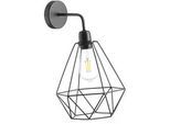 Wandleuchte Baldo Schwarz max. 22 Watt Wandlampe