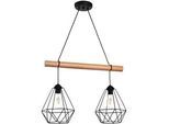 Hängeleuchte Baldo Schwarz/Braun max. 22 Watt