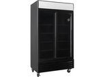 GastroHero Getränkekühlschrank ECO 1000 mit Schiebetüren und Leuchtaufsatz