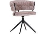 Esszimmersessel GUTMANN FACTORY, beige (natur), B:62cm H:76cm T:52cm, 100% Polyester, Sessel, Esszimmersessel