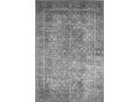 Teppich LUXOR LIVING "LAGERRÄUMUNG", grau (anthrazit), B:155cm H:5mm L:230cm, Kunstfaser, Teppiche, Teppich, Sonderposten, moderne Vintage Designs, Orient Optik, mit Bordüre