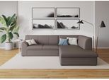 DOMO collection Ecksofa »Topper zeitlos elegant, kompakte Stellmasse, OTTOs Choice, L-Form«, mit Ottomane, wahlweise mit Schlaffunktion