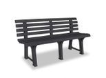 vidaXL Gartenbank 145,5 cm Kunststoff Anthrazit