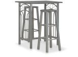 vidaXL 3-tlg. Bar-Set Holz und Stahl Anthrazit