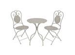 vidaXL 3-tlg. Bistro-Set Stahl Grau