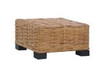 vidaXL Couchtisch 47x47x28 cm Rattan Natur