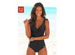 LASCANA Badeanzug, mit Shaping-Einsatz vorn, eingearbeitete Softcups, mit Raffungen