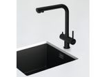 Küchenarmatur SCHOCK "Vitus", schwarz (puro), B:22,5cm H:35cm Ø:3,5cm, Edelstahl, Armaturen