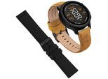 Smartwatch TIMBERLAND "TRAIL FORCE", braun (hellbraun), Smartwatches, Armbanduhr, Herrenuhr, Lederarmband, Bluetooth, Trinkerinnerung