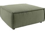 Polsterhocker 3C CANDY "Matteo", grün (turtle), B:95cm H:40cm T:95cm, 88% Polyester, 12% Polyacryl, Hocker, Polsterhocker, passend zu "Matteo", in Cord- und Feincordbezug