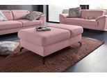 Hocker SIT & MORE "Percy", rosa (altrosa), B:114cm H:43cm T:71cm, Hocker, Sitzhocker, Fußhöhe 12 cm, mit Klappfunktion, wahlweise in 2 Fußfarben