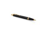 Parker IM Kugelschreiber | Schwarze Lackierung mit Goldzierteileny | Mittlere Spitze | Blau | Geschenkbox