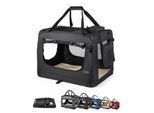 Lionto Hundetransportbox - faltbar - schwarz XL