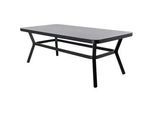 Gardenson Gartentisch , Grau, Schwarz , Metall, Glas , rechteckig , würfelförmig , 100x74x200 cm , Gartenmöbel, Gartentische