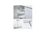 Hettich Küchenunterschrank Eckschrankdrehbeschlag Revo 90° 9080040 KB 800mm, silber)