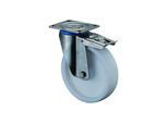BS Rollen Lenkrolle HS120.B14, m.Totalfestst. m.Platte, Ø200, B50mm, 700kg (HS120.B14.200)