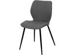 meet by Paperflow Besucherstuhl LINE, gepolstert, Gestell schwarz, Stoff anthrazit, 2er-Set