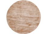 Teppich CARPETFINE "Ava Viskoseteppich", beige, H:13mm Ø:80cm, Viskose, Teppiche, Teppich, Seidenoptik, leichter Glanz, Wohnzimmer